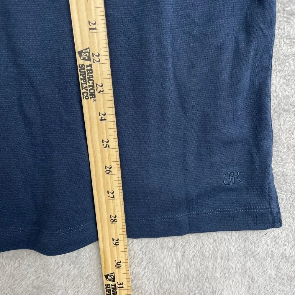 NEW Banana Republic Men's M Luxe Touch Performance Tee 100% Cotton Navy Blue